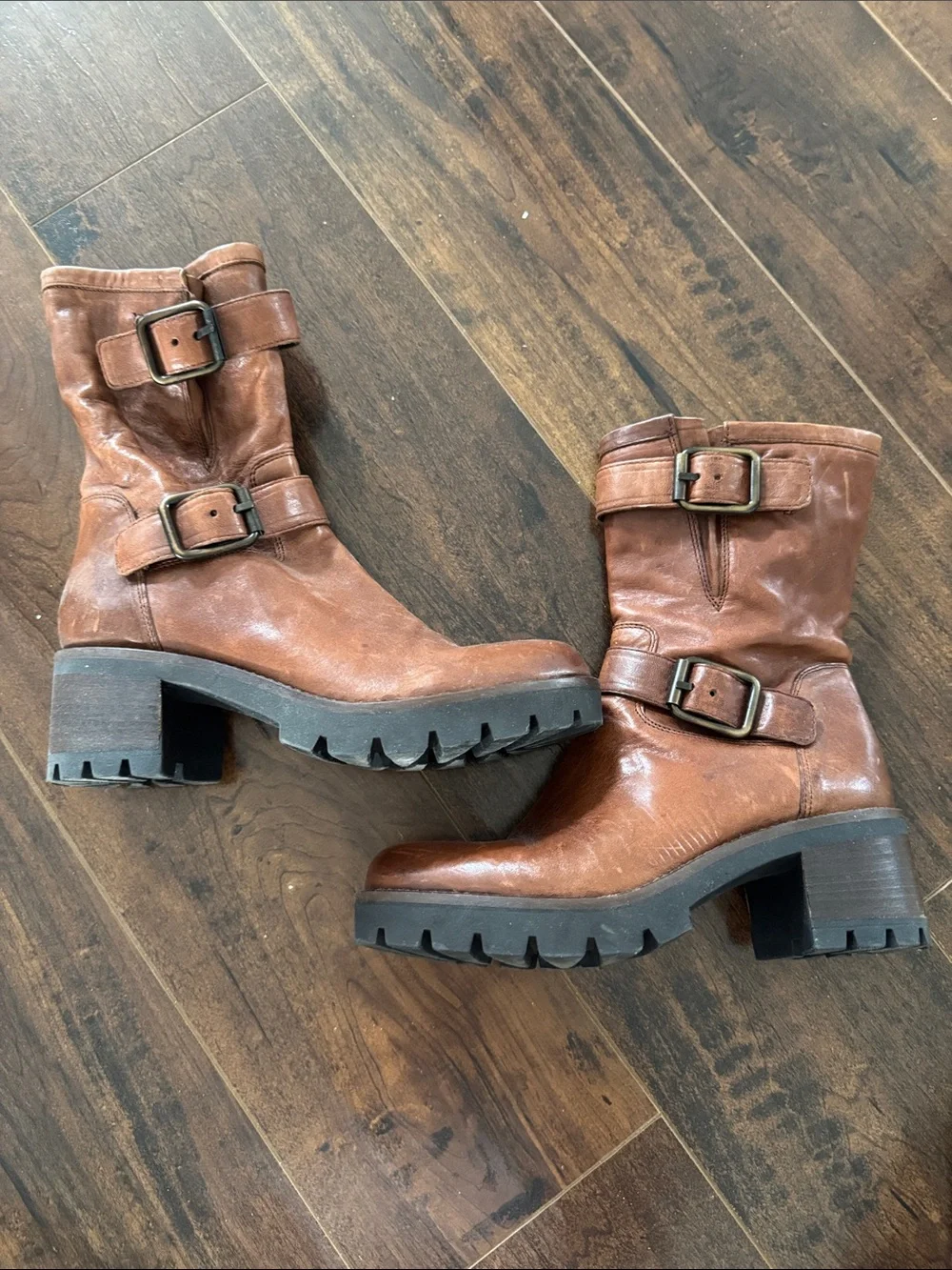 Women's Celtic & Co. Block Heel Biker Boots
